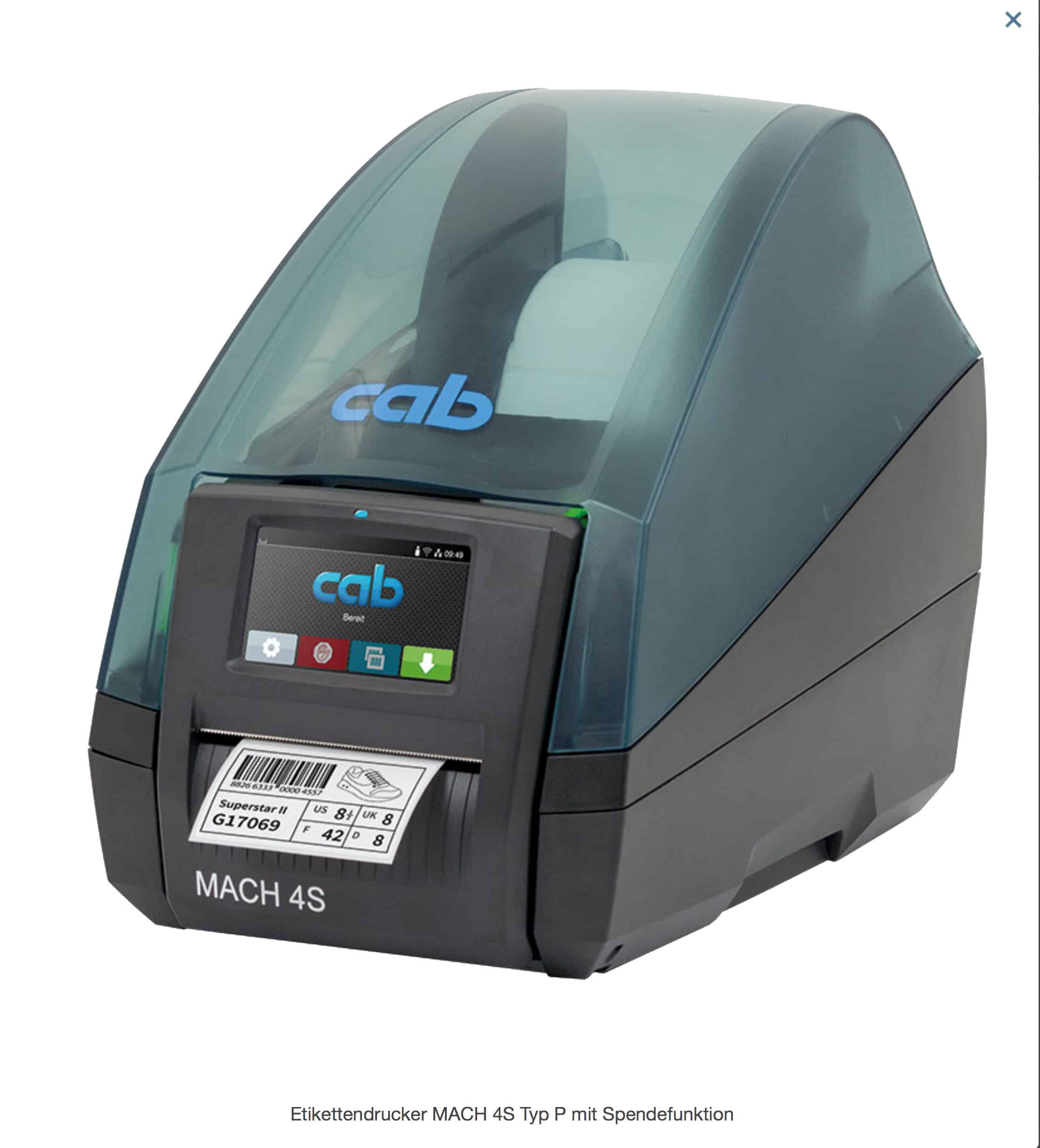 CAB ETIKETTENDRUCKER MACH 4S - FÜR DEN INDUSTRIEEINSATZ