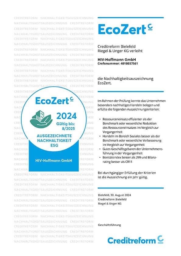 Hoffmann Identifikation.Automation | Zertifikat